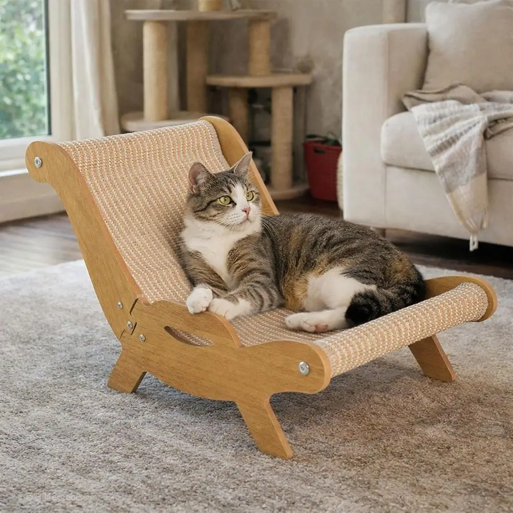

Large 2-in-1 Cat Recliner Scratch Board, 23.6, Scratch-Resistant, Suitable for Cats up to 20 Body Length (Small)