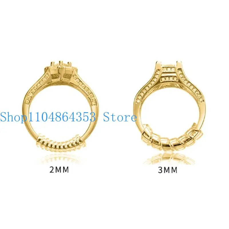 

652F 12 шт. Невидимые регуляторы размера колец Защитное кольцо Размер подходит для мужчин и женщин