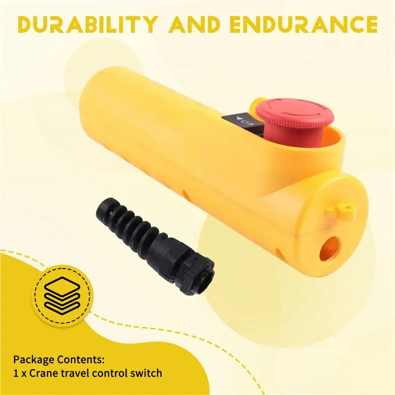 TFORU-2X CLD-61HDR Operation Electric Hoist Crane Controller - Rainproof, With Emergency Stop Head Push Button Switch