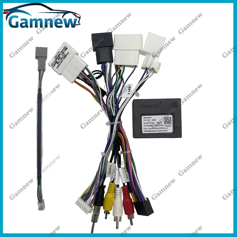 Car Radio Cable Wire Harness Connector CANBus Adapter for Toyota Camry C-HR Corolla Yaris Sienna Prado with JBL Audio Amplifier