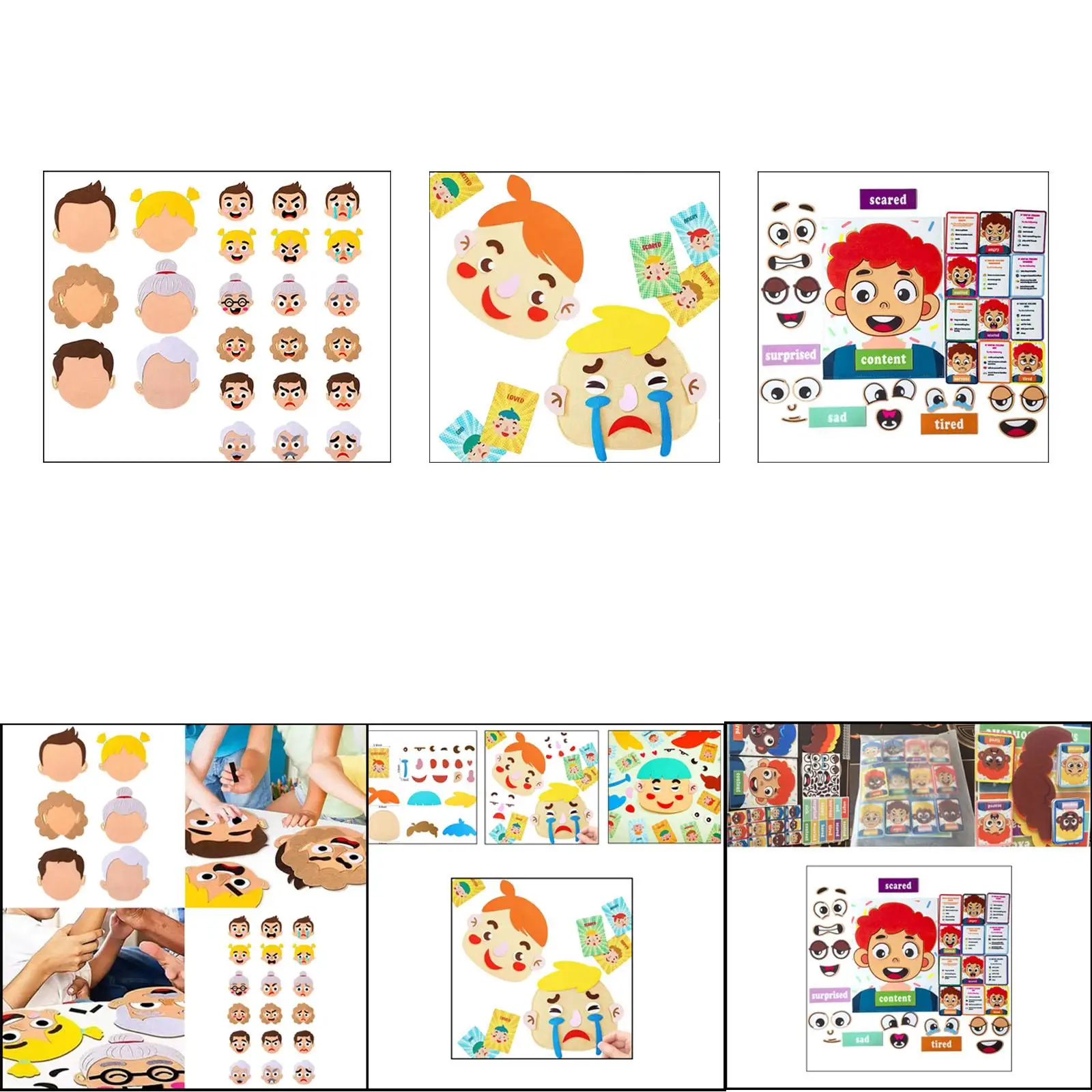 Emotion Exploration Toy: Creative Expression Stickers Set for Children