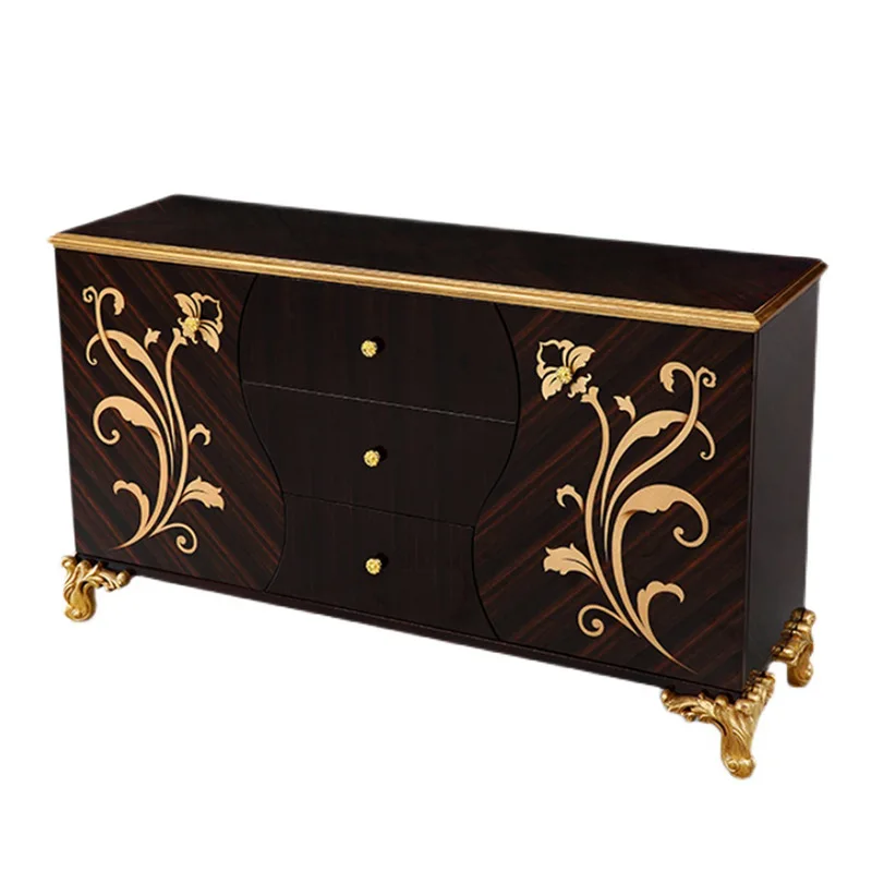

villa European entrance entrance partition hand-painted classical decoration living room shoe cabinet American chest cabinet