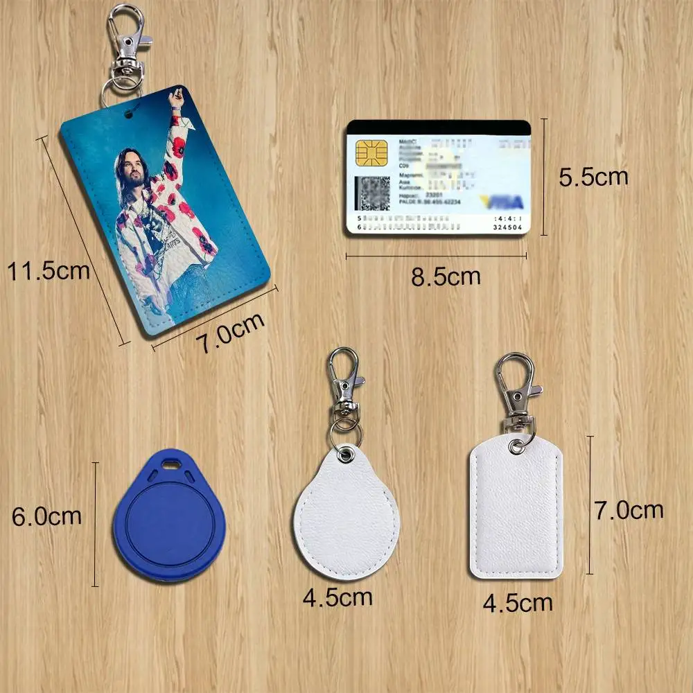 T-Tame D-Deadbeat Impala Card Case Leather Card Holder Keychain Key Ring Door Access Tags ID Card Case Keychain