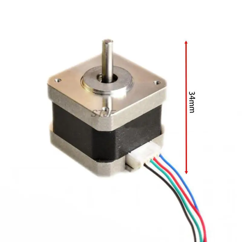 Nema 17 Stepper-Motor bipolar 4 leads 34mm 12V 0.4A 26Ncm(36.8oz.in) 3D-printer motor 42SHD0001