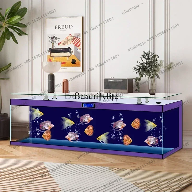 

X4 LJYTV cabinet, fish tank, living room, household floor-to-ceiling aquarium glass, coffee table, fully automatic