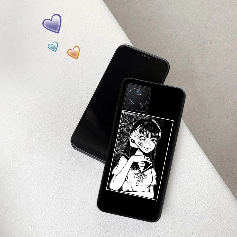 Phone Cases For Xiaomi Poco C40 C51 C50 C61 M5 M4 Pro M3 X5 X4 X3 F5 F4 F3 14 A3 Junji Ito Tomie Tees Manga Soft Anti-Drop Cover