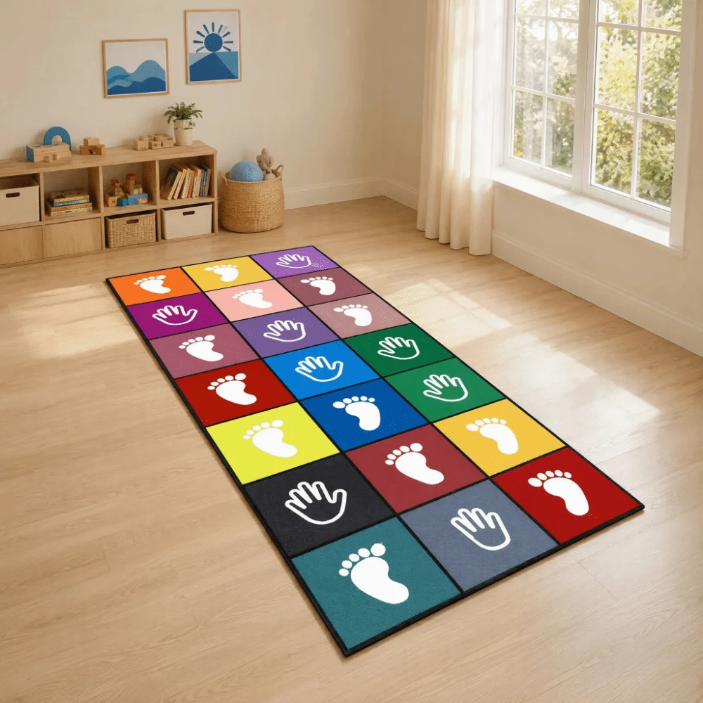 Hand and Foot Game Puzzle Game Carpet Diverse Size Floor Use Bedside Carpet Wear-resistant Easy To Clean