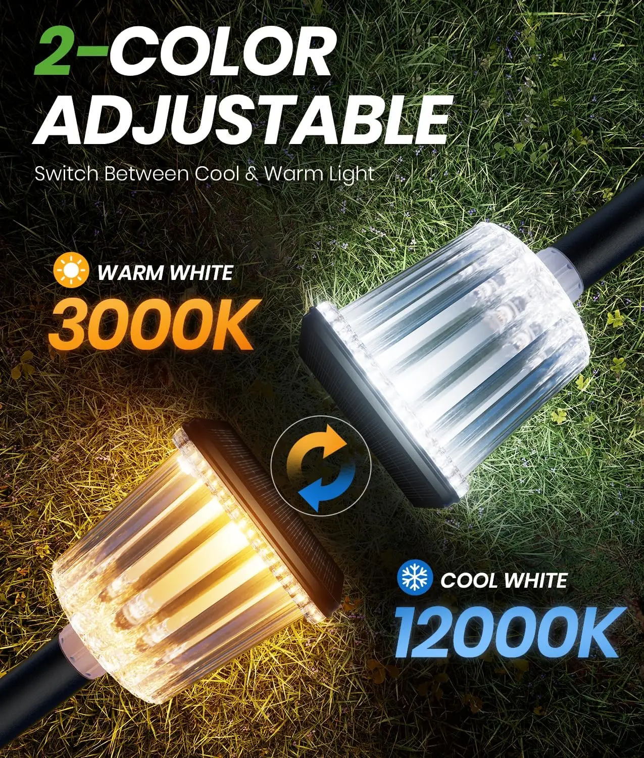 Flood Lights Weather PC Shell 4in Angle Adjustable 4 Pack All Season Multicolor