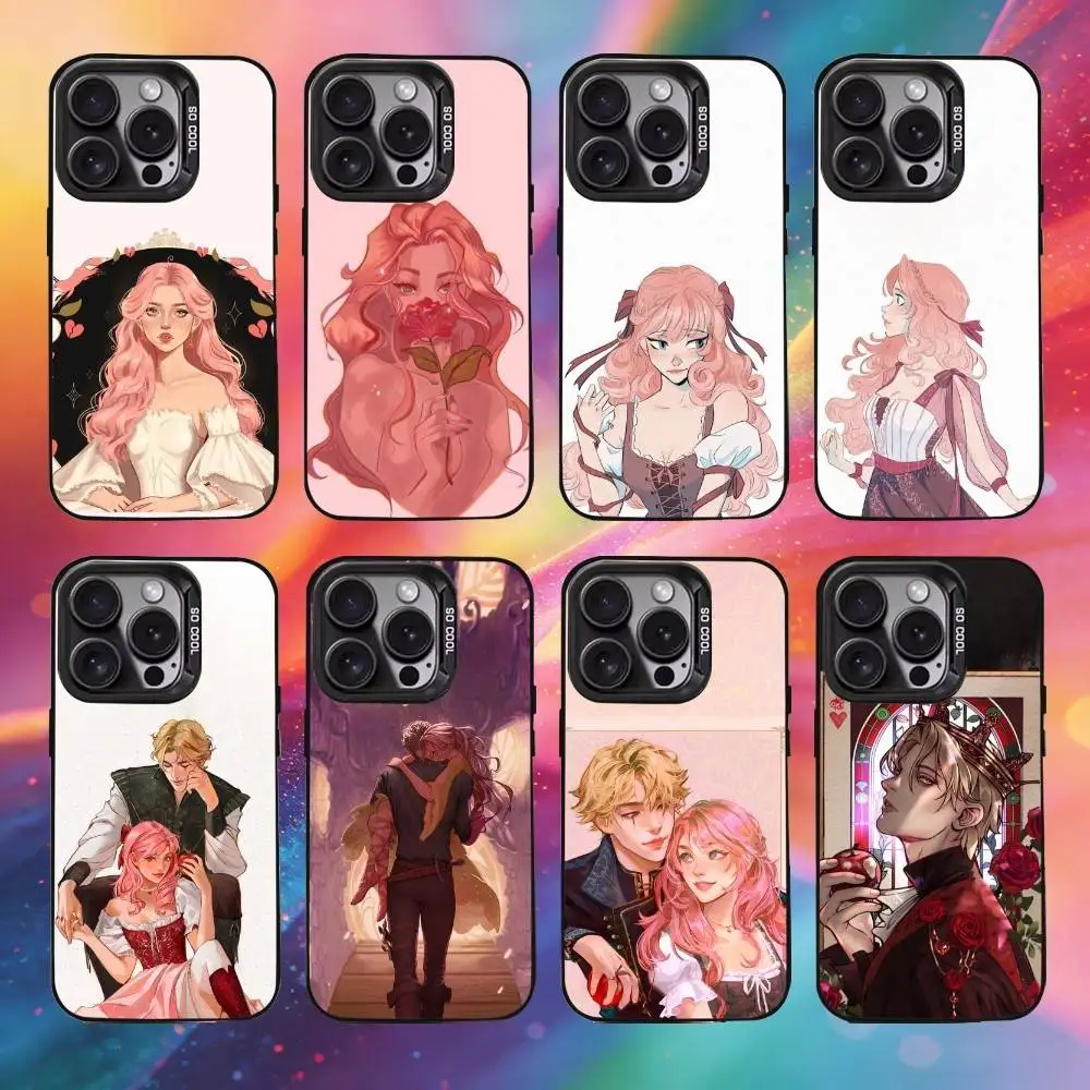 

O-Once U-Upon a Broken H-Heart Phone Case For iPhone17, 16,15,14,13,12 Pro Max Black Candy Matte Shockproof Cover