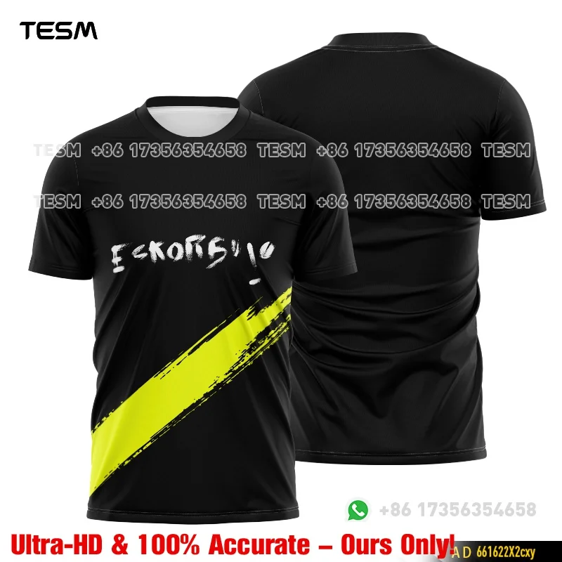 Unisex Summer Breathable Athletic T-shirt Black Base Yellow Diagonal Brush Stripe Russian Letter Graffiti Print Crew Neck  Sport