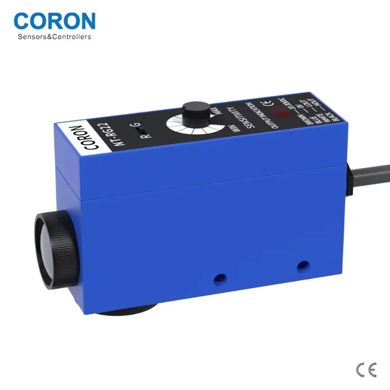 Coaxial Reflective Laser Sensor Optical Photoelectric Switch White-green Light 102mm Color Mark NPN Detecting for NT-GW22