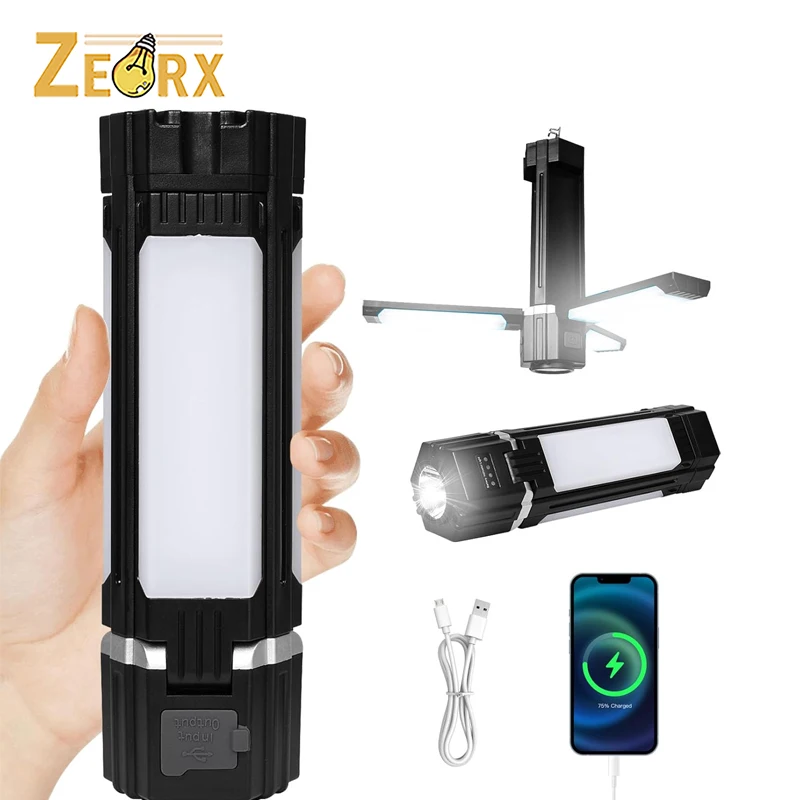 

Foldable Camping Light, 1500LM Camping Lantern with 5 Lighting Modes, 3000mAh Rechargeable Battery, Magnetic, Flashlight