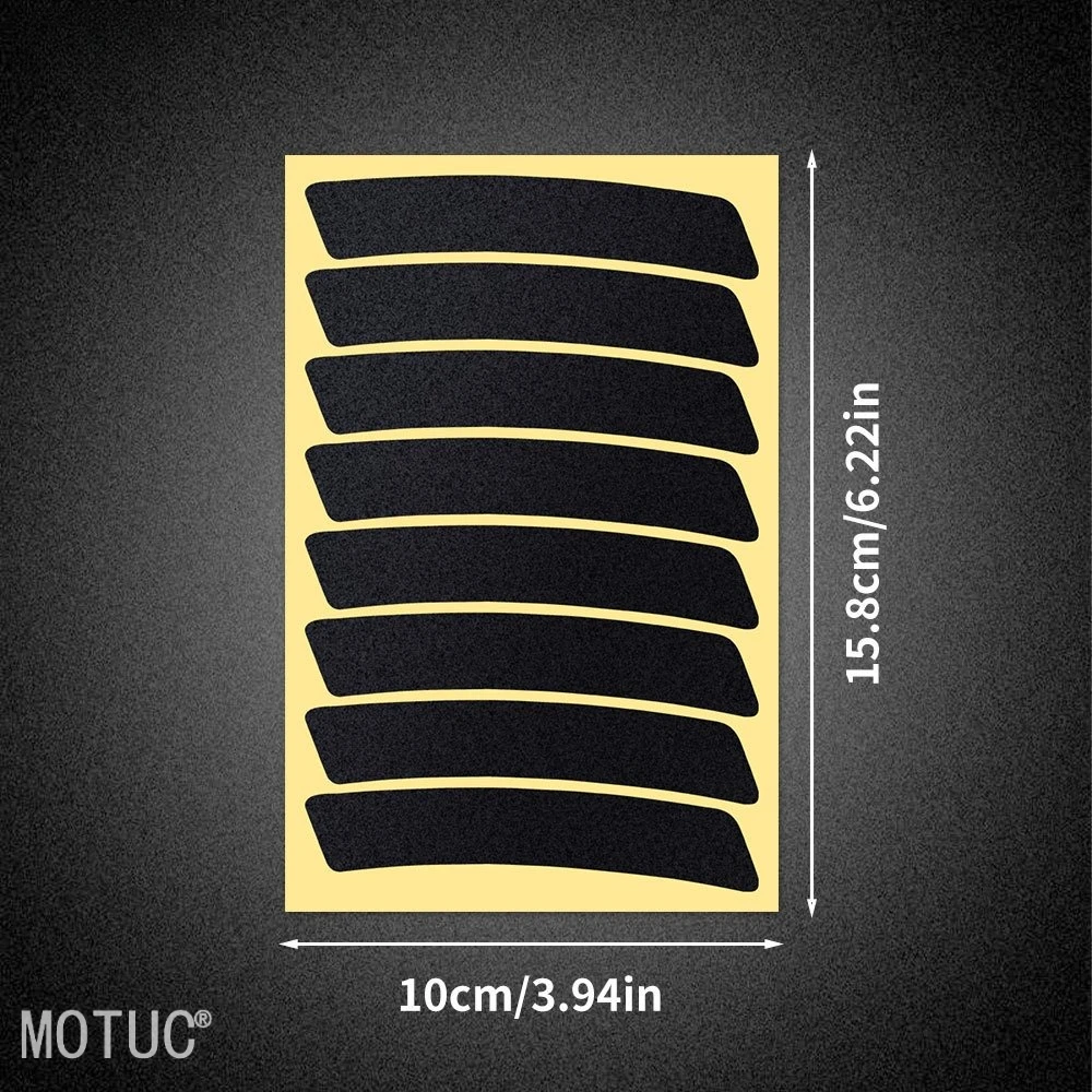 Reflective Black Motorcycle Stickers Waterproof High Visibility for Bicycle Motorbike Helmet Scooter Night Safety Warning Decals