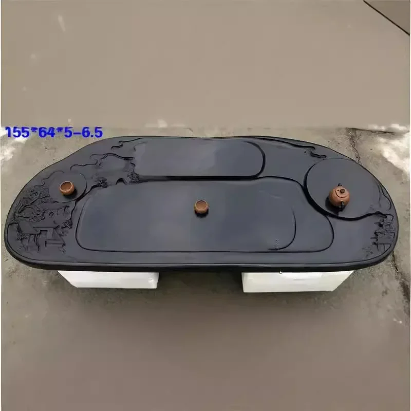 Natural stone material tea tray High mountains and flowing water tea table Office household tea sea ribbon pattern drainage