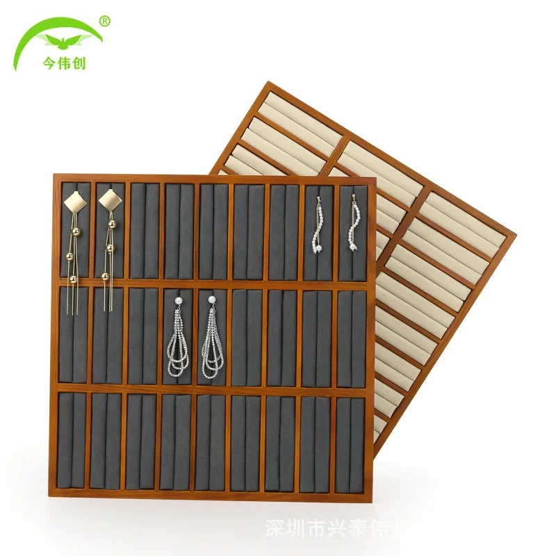 Solid Wood Jewelry Trays Props-exquisite Wedding Rings Bracelets Earrings Trays Display Storage Home Decor Plateaux ZY40TP