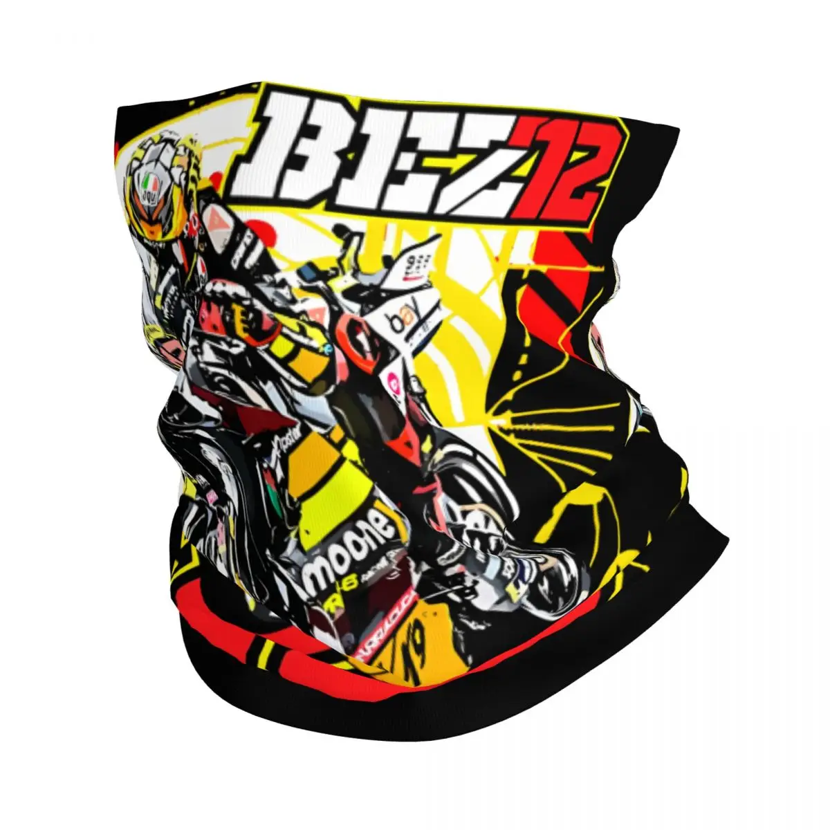 Precise Marco Bezzecchi 72 Bandana Neck Cover Motocross Face Scarf Balaclava Hiking Unisex Adult Washable