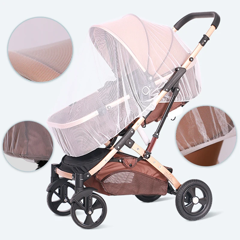 Safe Baby Stroller Mosquito Net Pushchair Cart Insect Shield Net Mesh Infants Protection Mesh Cover Kids Stroller Accessories