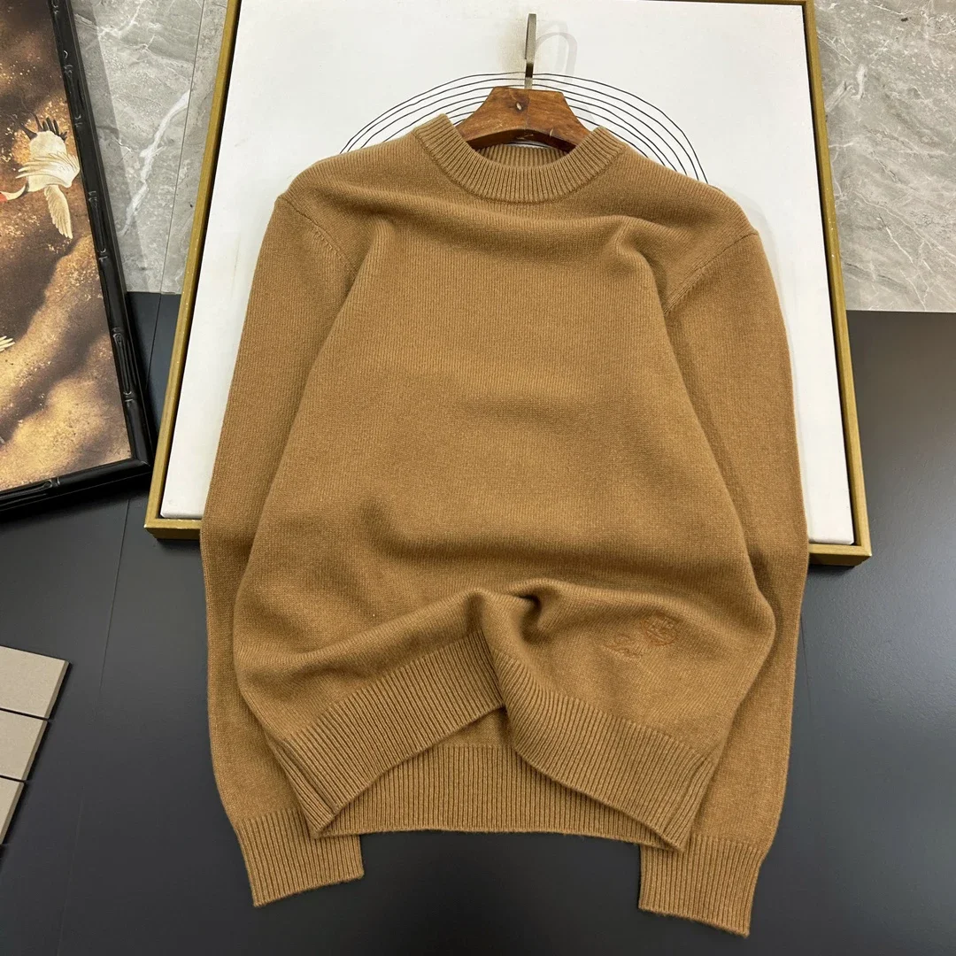 BLLIYOSS Men Wool Cashmere Cardigan 2024 Autumn Winter New High Quality Old Money Italy Round Neck Pullover Size M-3XL Steady