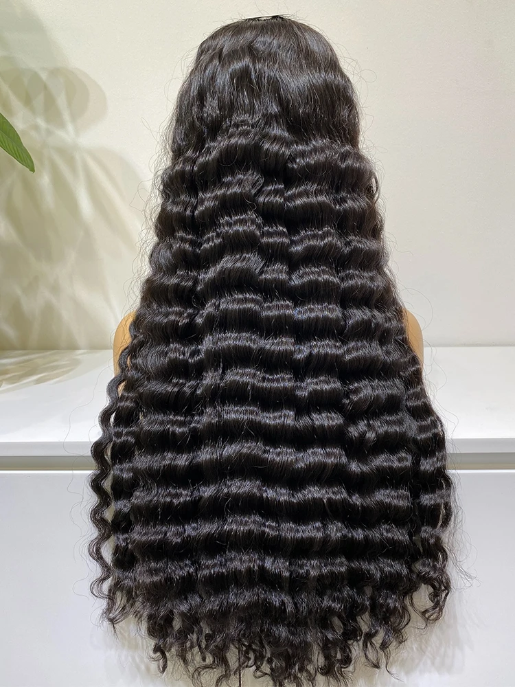 

Deep Wave Curly 200 Density HD Lace Frontal 13x4 Glueless 13x6 Water Wave Wig Pre Plucked 30 40 Inch Human Hair Lace Front Wigs