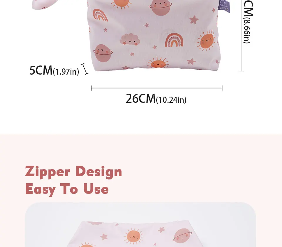 Kangobaby # my soft life # wasch bar wieder verwendbare Baby decke Aufbewahrung tasche leicht zu tragen multifunktion ale Reisetasche Größe 26x22x5cm – Detail 4
