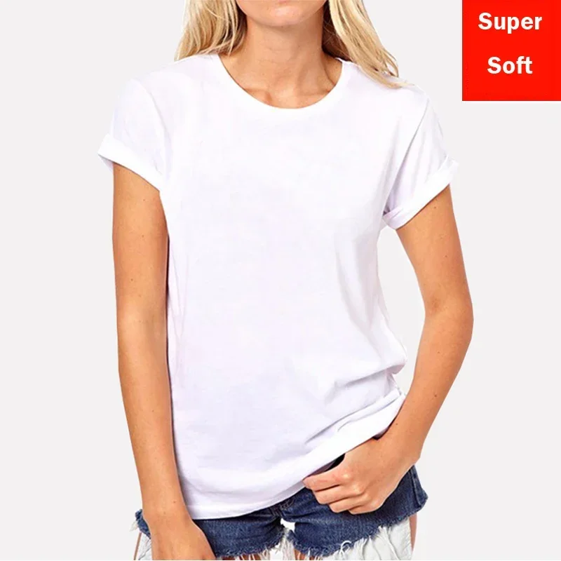 Camisetas blancas súper suaves de verano para mujer, camiseta Flexible de Modal de manga corta para mujer, camiseta informal básica de color blanco