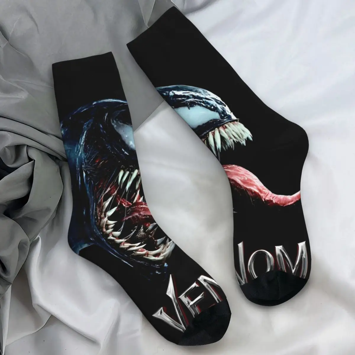 

Venom Movie Socks Elegant Stockings Winter Non Slip Women Men Socks Soft Breathable Pattern Running Sports Socks