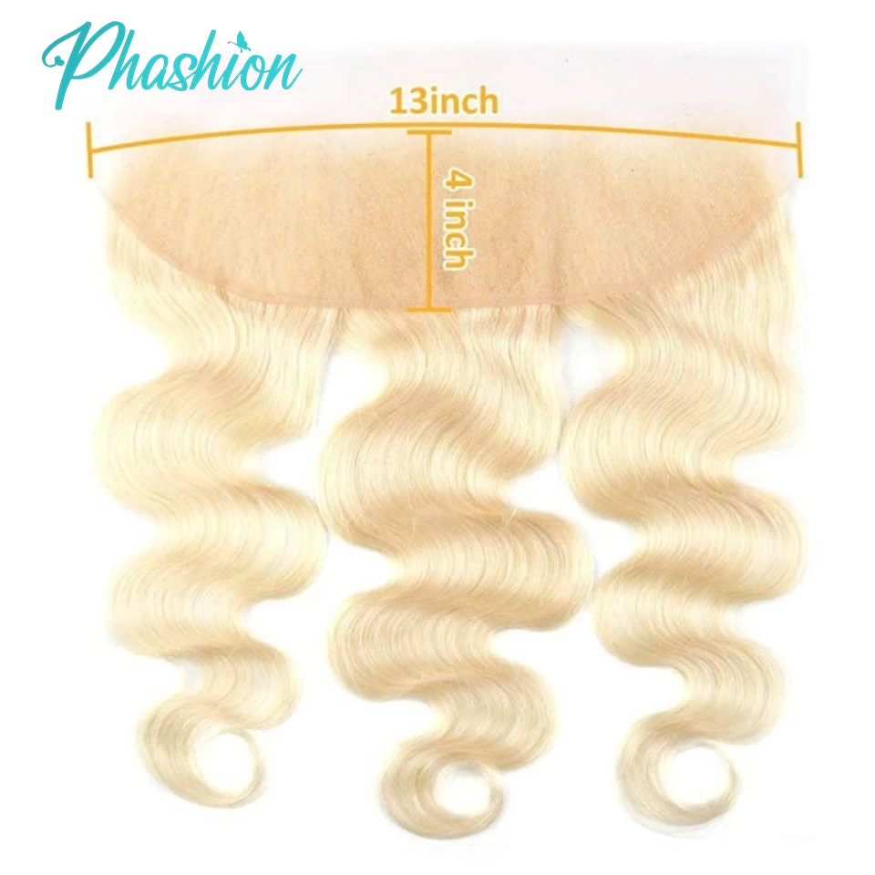 Phashion Blonde 26 28 Inch 13x6 13x4 Lace Frontal #613 Straight Body Wave Hd Transparent Lace Only Pre Plucked 100% Human Hair