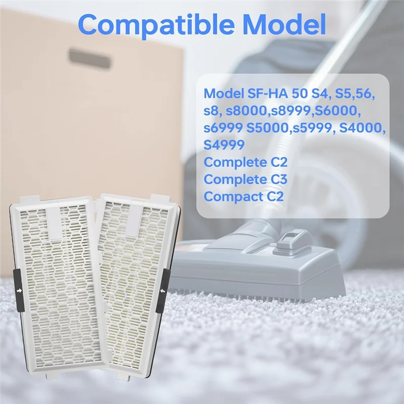 BAAO-HEPA Airclean 50 Filter Replacement For  Active SF-HA50 S4 S5 S6 S8 S8000 S8999 S6000 Complete C2 C3 Vacuum Cleaner