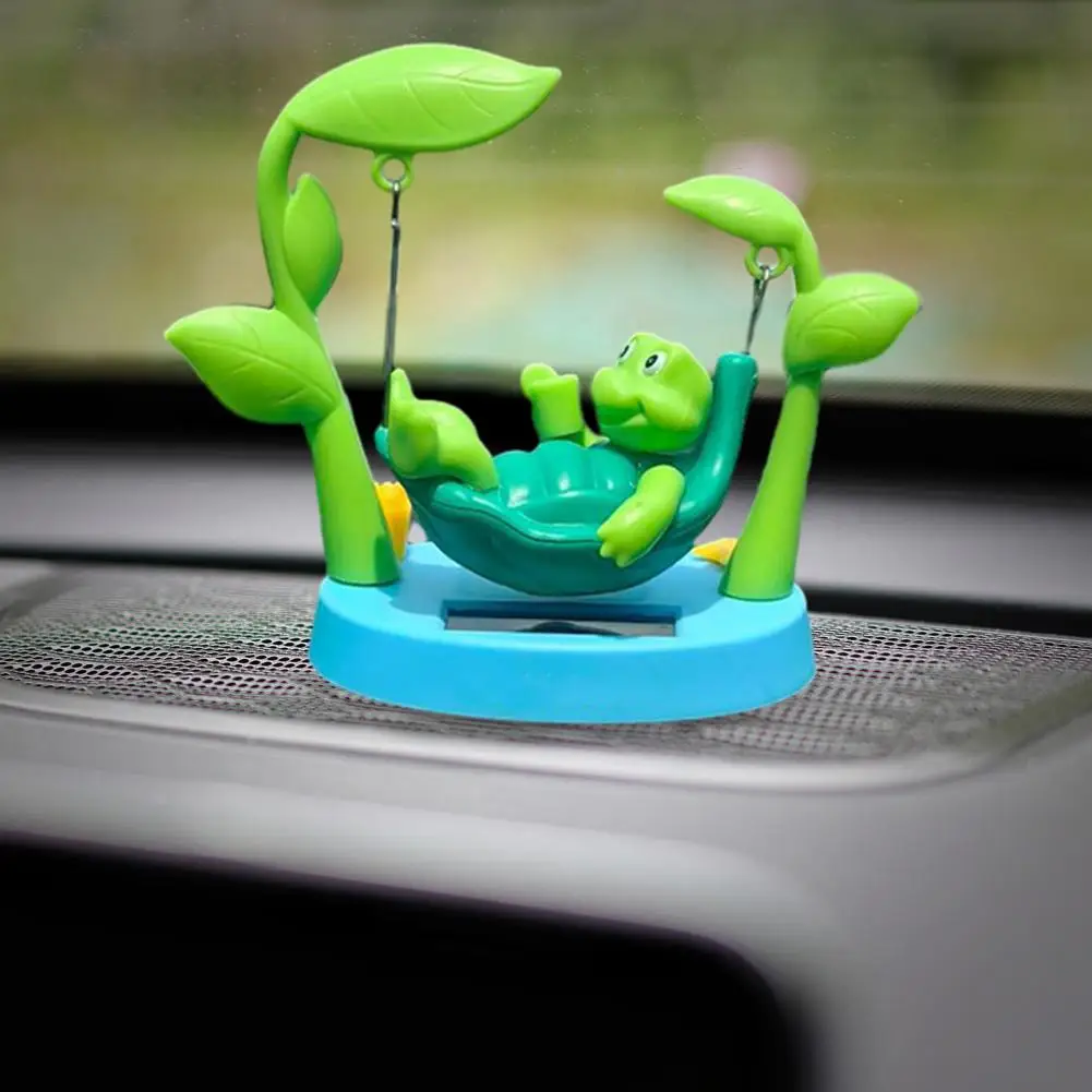 Car Ornament Tortoise Solar Powered Dancing Cartoon Tortoise Pot Automobile Auto Dashboard Decoration Cute Car Accessories