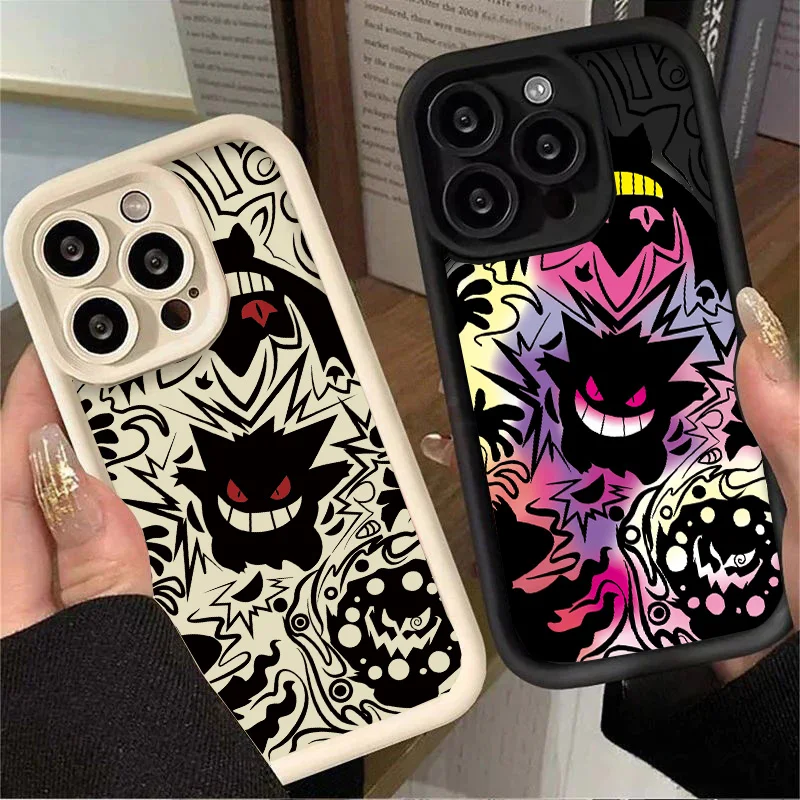Funda de silicona minimalista Gengar para Xiaomi Redmi 15C 15 13 12 10 14C 13C 12C 10C A5 A3 Note 14 Pro 5G 12 13 Pro Plus 12S