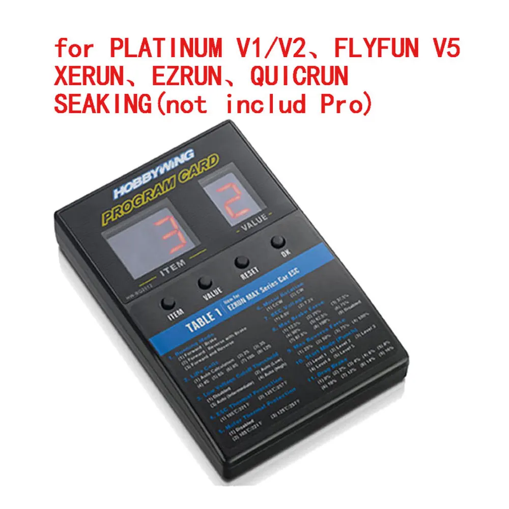 Hobbywing LED OTA Programmer Card for Platinum XeRun EzRun Seaking Pro ESC Programming
