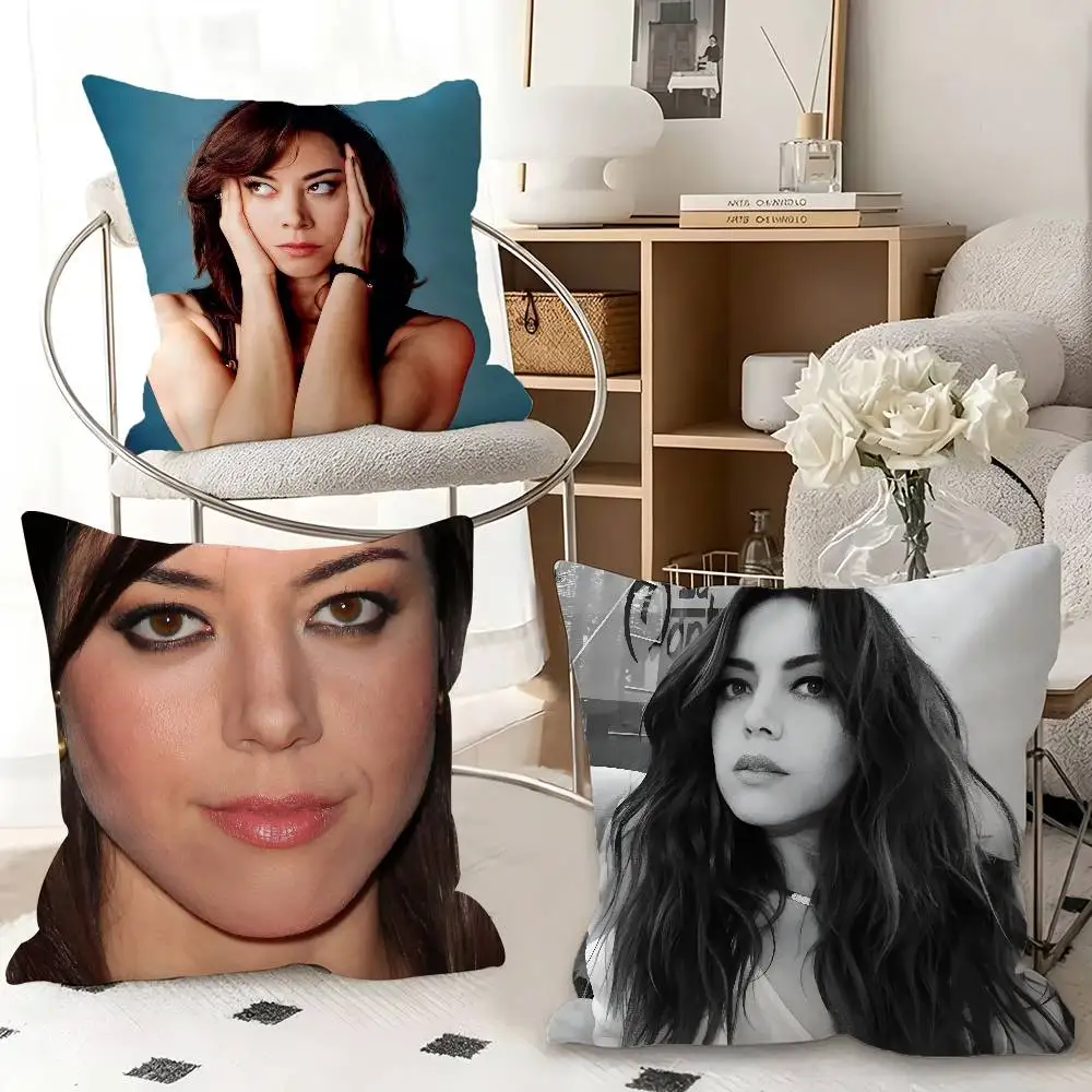 1pc Actor A-Aubrey P-Plaza Pillow Case Fashion Square Pillowcase Bedroom Sofa Room Ins Decoration Leisure