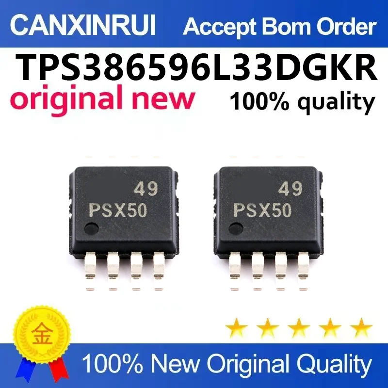 (5pcs-100pcs)TPS386596L33DGKR silk screen PMXQ patch MSOP8 monitoring reset chip