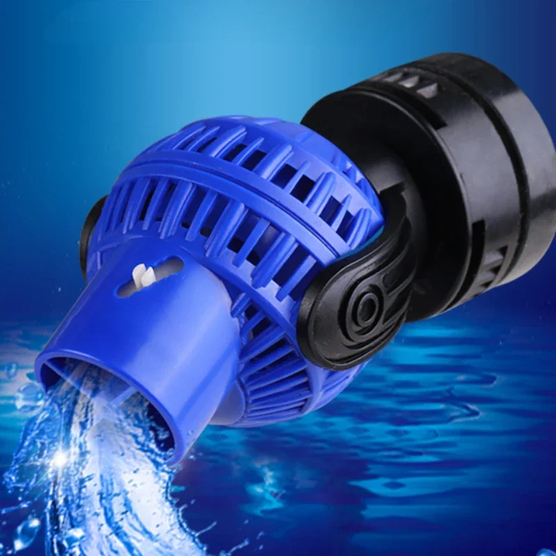 220V 6-26W Aquarium Wave Maker Submersible Circulation Power Pump with Magnet Suction Base Adjustable Flow Rate Marine Fish Tank