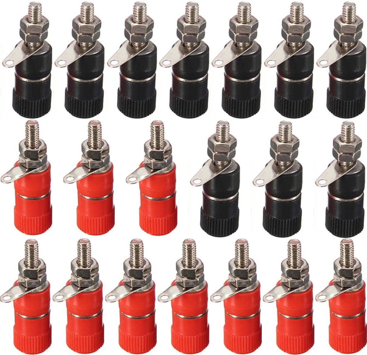 20pcs 4mm Banana Plug Jack Terminal Connector High-Quality Female Binding Post Electronics Durable Copper Alloy Wire Connectors