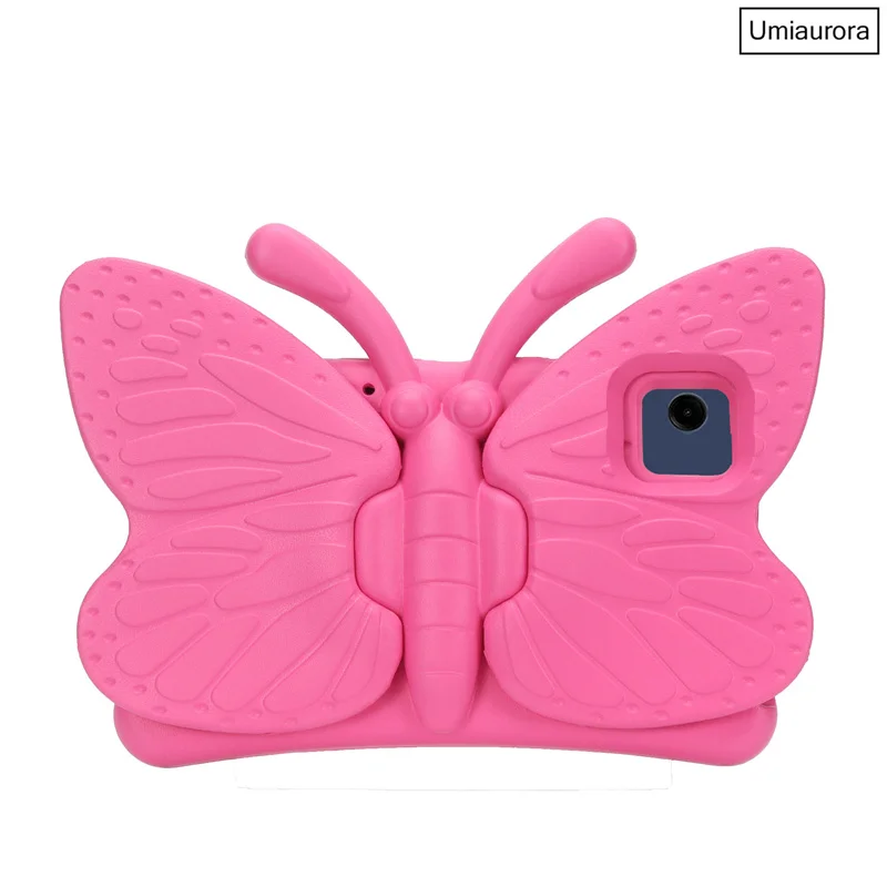 For Samsung Tab A9 8.7 SM-X110 A7 A8 SM-X200 S6 Lite 10.4 inch SM-P620 SM-T220 Tablet Case Kids Butterfly Stand Shockproof Cover