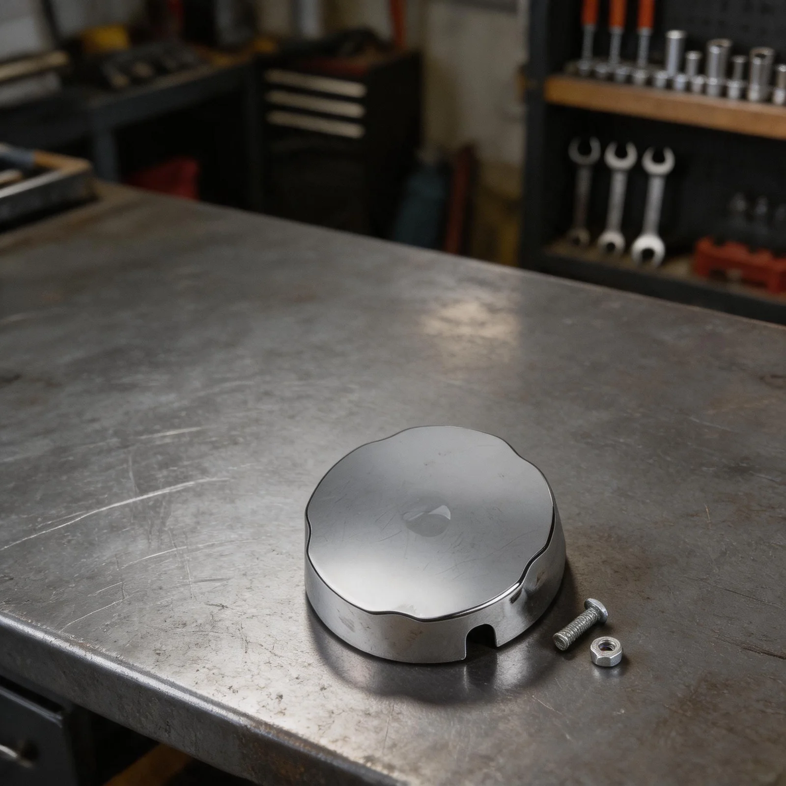 Chrome Bathtub Overflow Control Knob Designed for Integration with Standard Drain Assemblies Using 10 mm Aperture