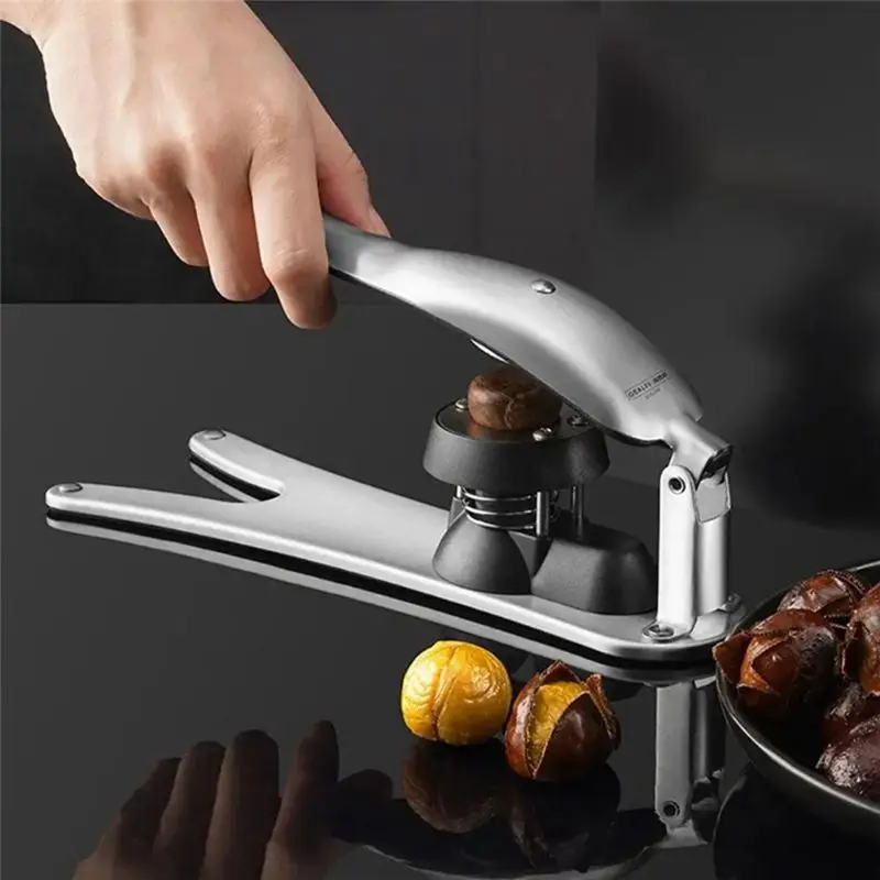 ABMI-Chestnut Opener Stainless Steel Nutcracker Clamp Pressed Shell Nutcracker Shelled Household Kitchen Gadget,