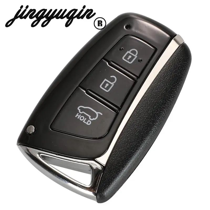 jingyuqin 3/4 Buttons High Quality Smart Key Case For Hyundai Genesis Santa Fe Equus Azera Remote Control Key Shell Smart Fob