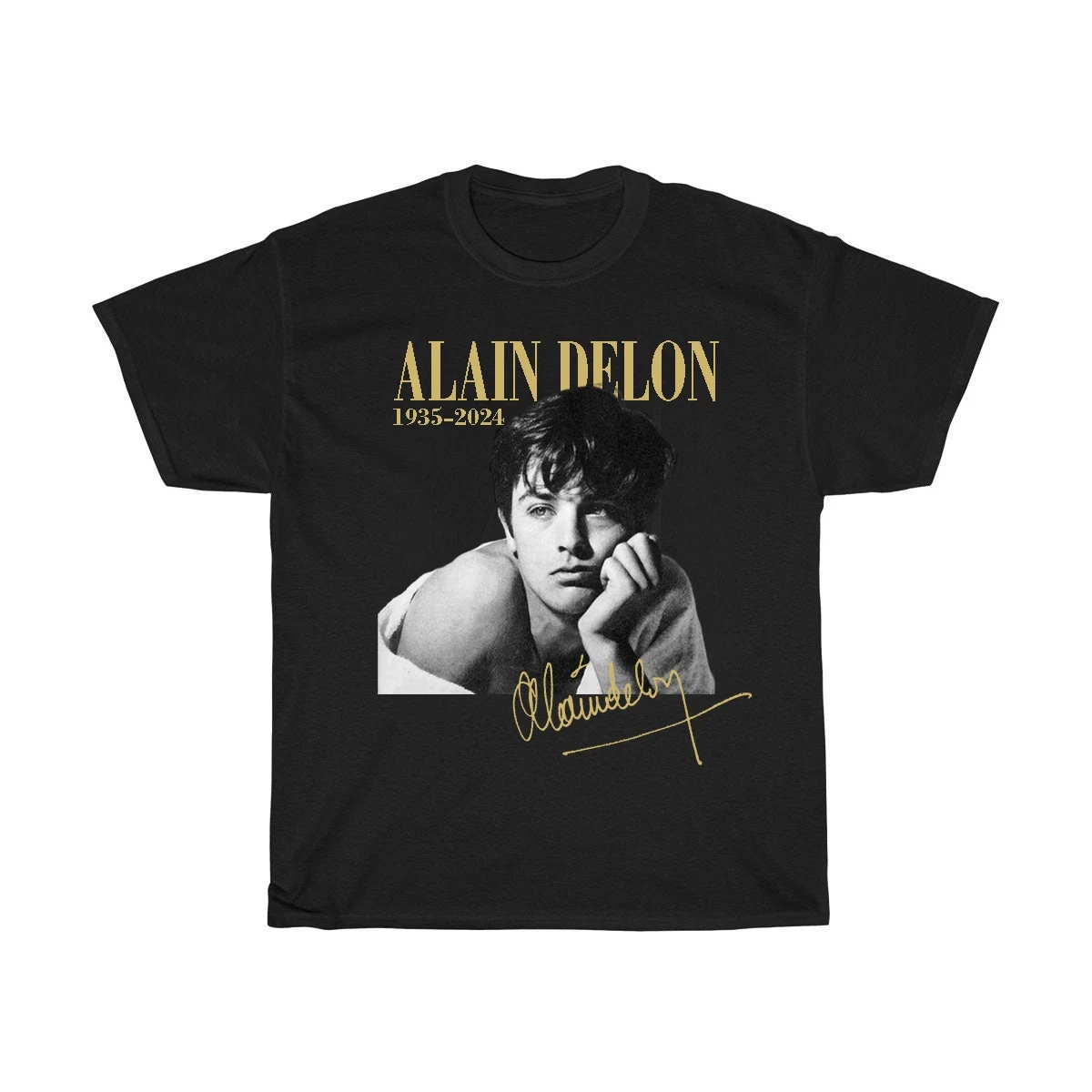 

Новый Alain Delon 1935-2024, подарок для фанатов, футболка унисекс, футболка для мужчин и женщин, летняя повседневная хлопковая футболка с круглым вырезом
