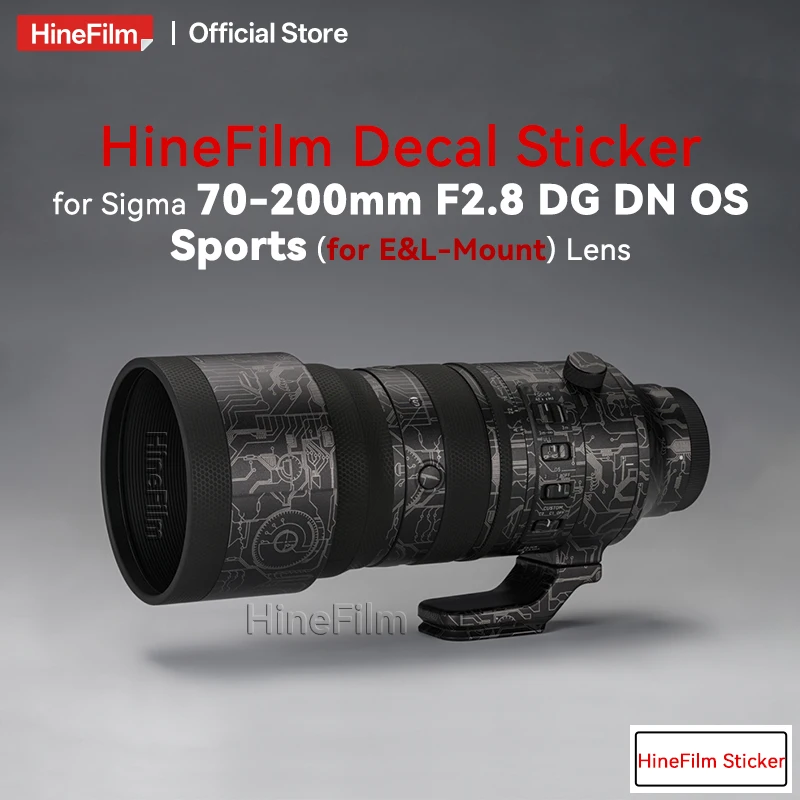 Hinefilm für Sigma 70-200F2.8 DG DN E-Mount Objektiv-Schutzfolie 70-200mm F2.8 für Sony-Mount Objektivschutz 70200 Schutzaufkleber