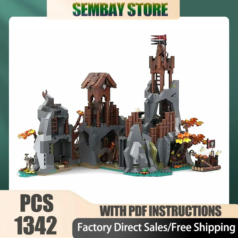 

Пиратская крепость Moc, строительные кирпичи, модульная модель сильного хода бандита, технологические блоки, рождественские игрушки «сделай сам», строительный подарок