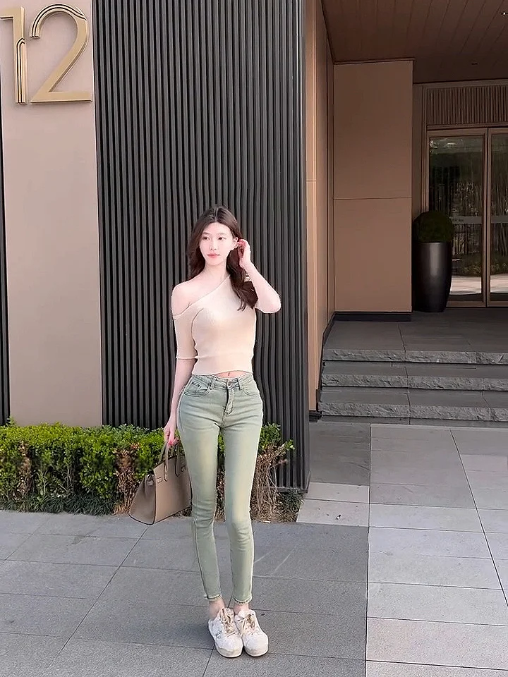 

Spring Summer High Waist Women's Slim Fit Jeans Retro Sle Butt Lifting High Elastici Faionable Tapered Leggings