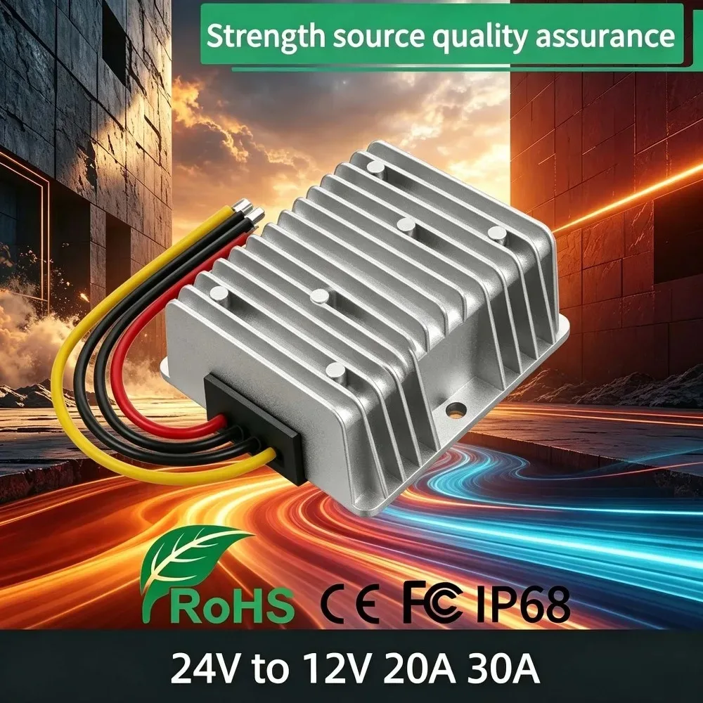 24V to 12V 20A 30A DC-DC Buck Converter Regulator Step-Down Power  Buck Adapter Voltage Converter Applied to LED car
