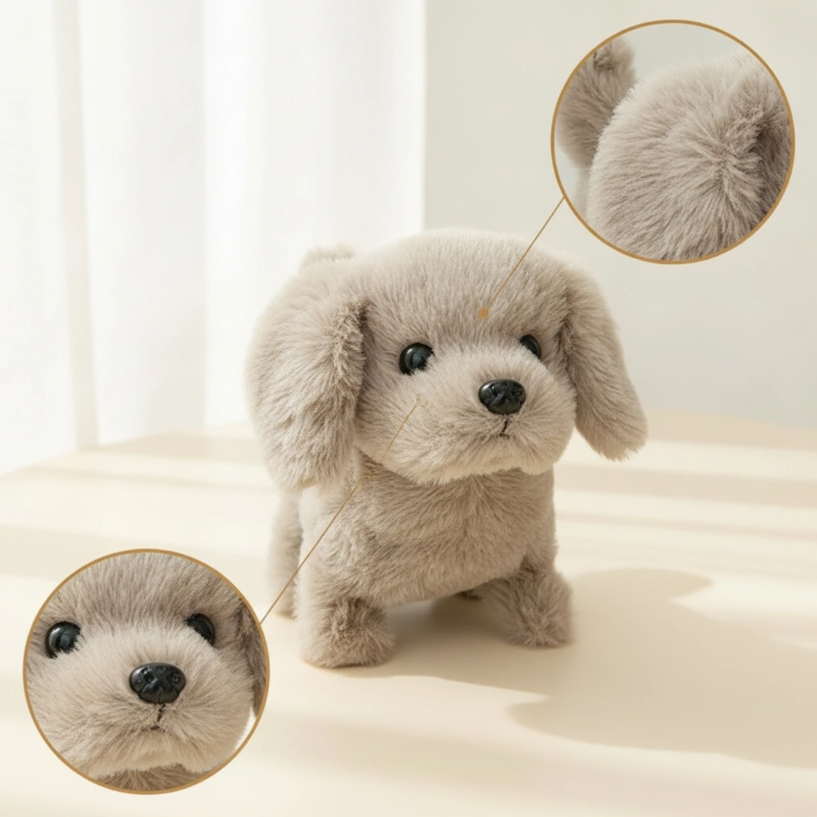 Electronic Stuffed Pet Fuzzy Walking Stuffed Toy Soft Fuzzy for Children, Playroom, Desk