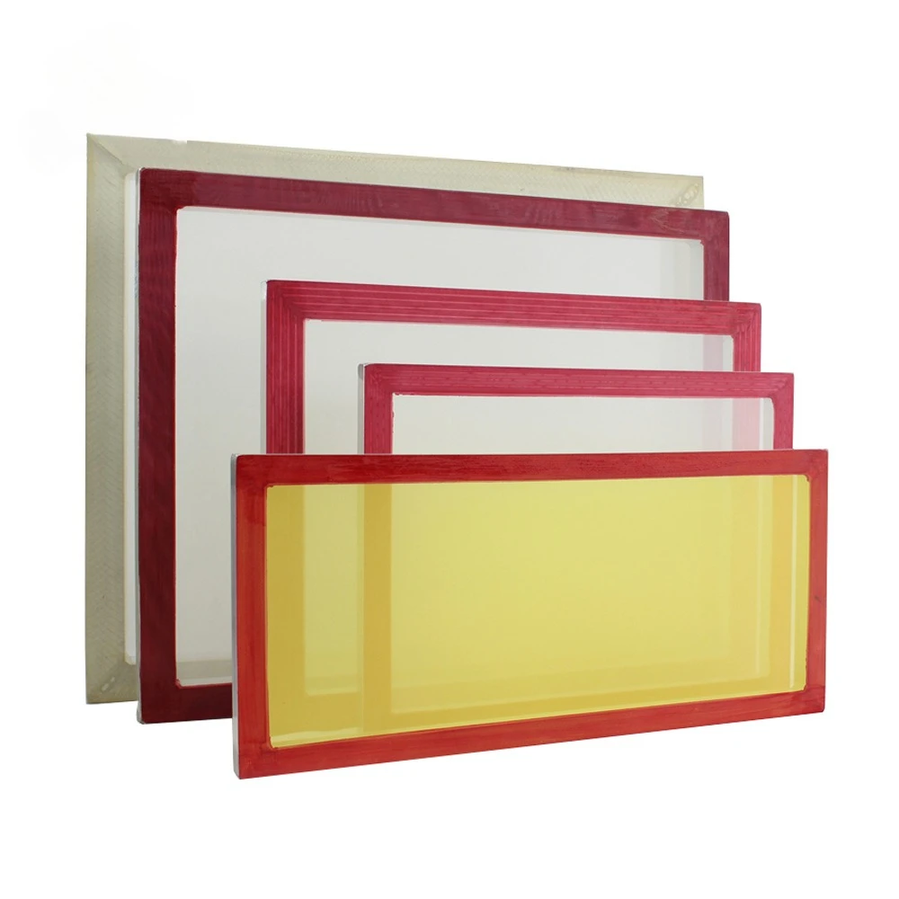 1Pc Stable Silk Screen Printing Aluminum Frame 43 X 31cm 17 X 12 Inch with 120T 300 Yellow Mesh for Making Stencil