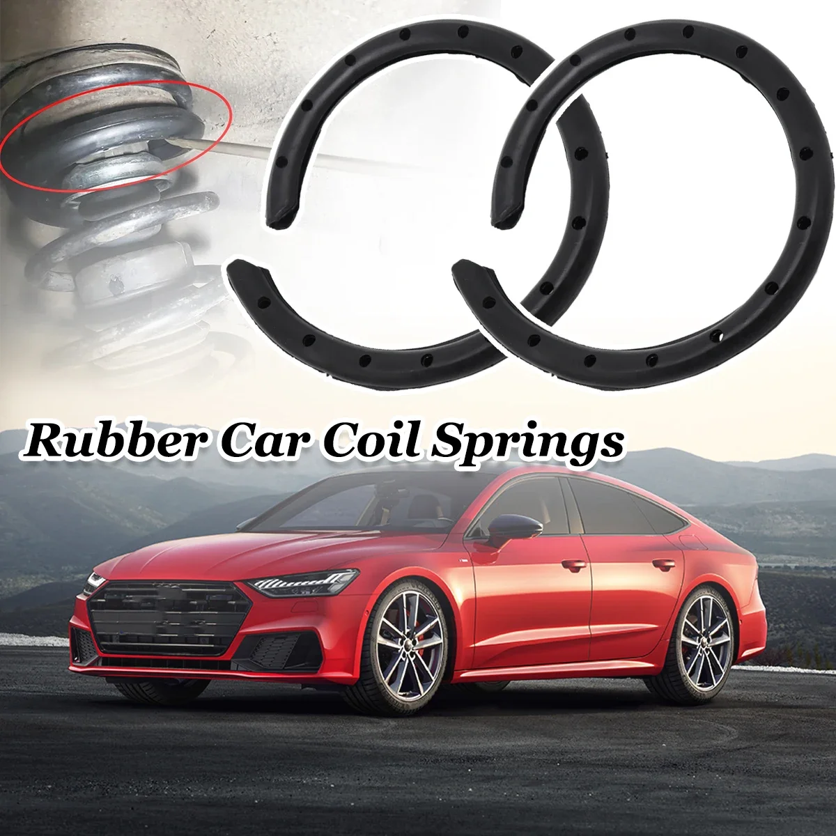 

Rubber Car Coil Springs For Audi BMW Chevrolet Honda Citroen Fiat Benz Shock Absorber Front Rear Lower Suspension Protector Kit