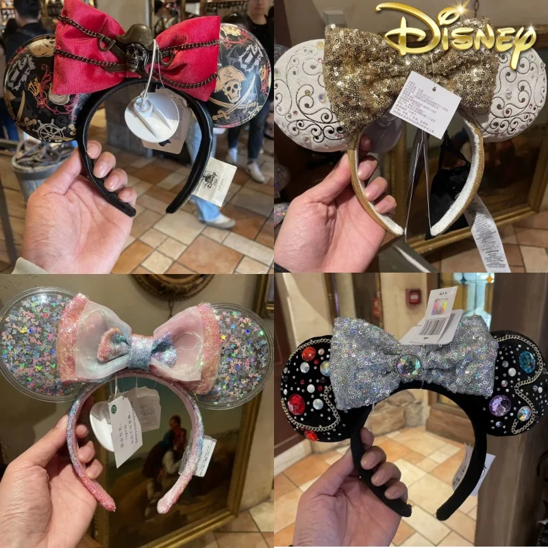 

Оригинальная повязка на голову Disney «Пираты Карибского моря» и Минни, повязка на голову из серии «Шанхай Диснейленд», аксессуары для волос, головные уборы, игрушки