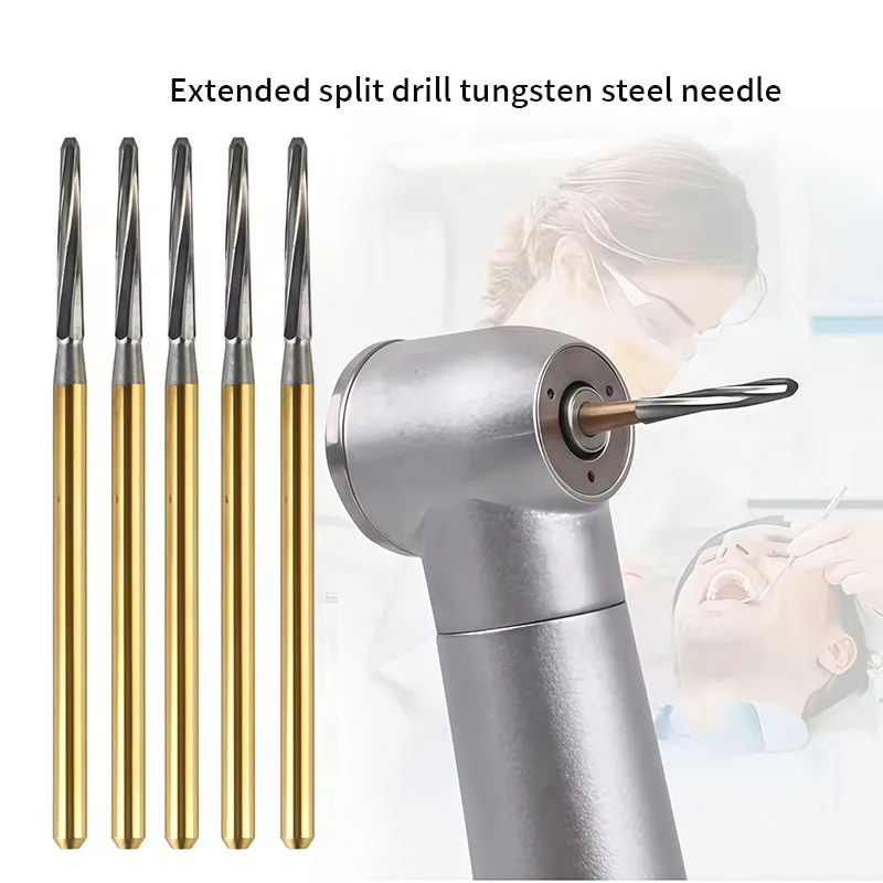 Tungsten Carbide Drills for Dental Root Canal Treatment, Safe Tooth Extraction Needles High-Speed Extended Tungsten Steel Drills