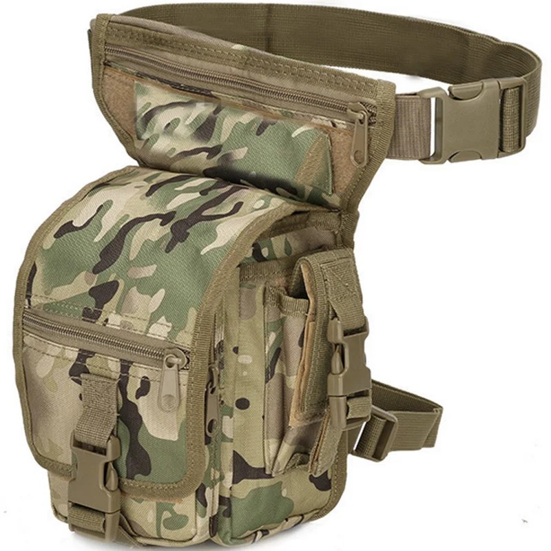 

Men's Outdoor Mountaineering Equipment Camouflage Saddle Bag Multi-Function Tactical Thigh Bag Molle Hunting Bag